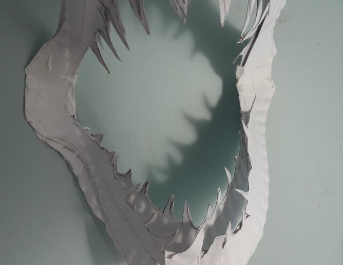 cardboard shark jaw
